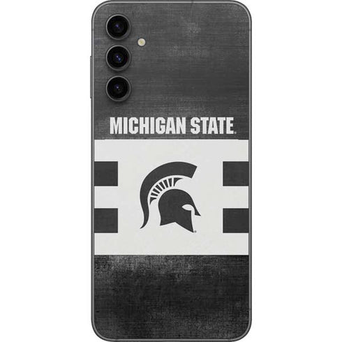 Michigan State University Black and White Stripes Galaxy A14 5G Skin