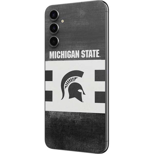 Michigan State University Black and White Stripes Galaxy A14 5G Skin