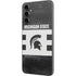 Michigan State University Black and White Stripes Galaxy A14 5G Skin