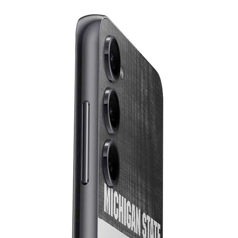 Michigan State University Black and White Stripes Galaxy A14 5G Skin