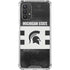 Michigan State University Black and White Stripes Galaxy A32 5G Clear Case