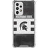 Michigan State University Black and White Stripes Galaxy A33 5G Clear Case