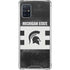 Michigan State University Black and White Stripes Galaxy A51 5G Clear Case