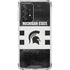 Michigan State University Black and White Stripes Galaxy A52 5G Clear Case