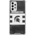 Michigan State University Black and White Stripes Galaxy A53 5G Clear Case