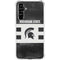 Michigan State University Black and White Stripes Galaxy A54 5G Clear Case