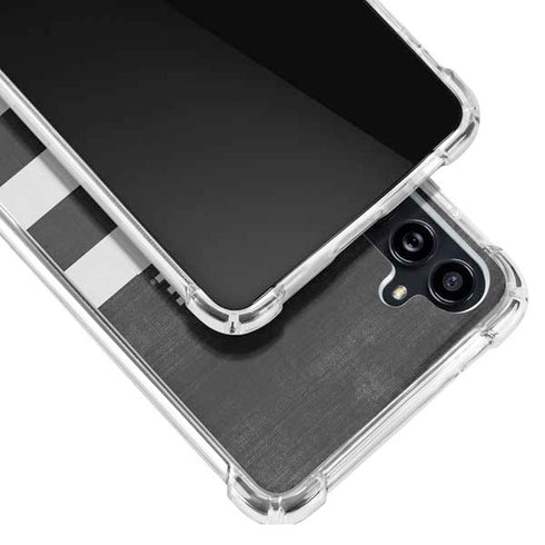 Michigan State University Black and White Stripes Galaxy A54 5G Clear Case