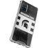 Michigan State University Black and White Stripes Galaxy A71 5G Clear Case