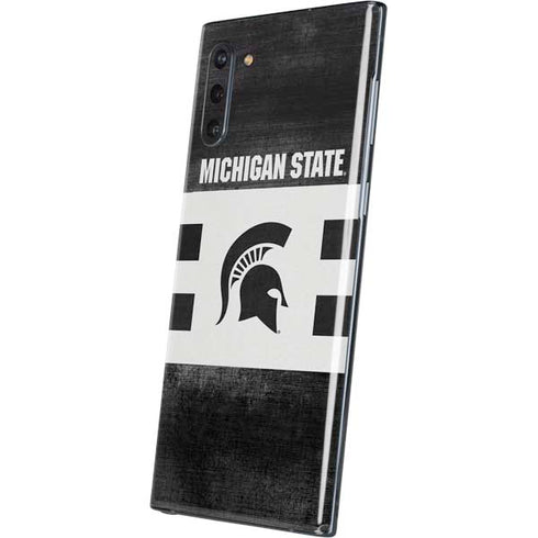 Michigan State University Black and White Stripes Galaxy Note 10 Skin