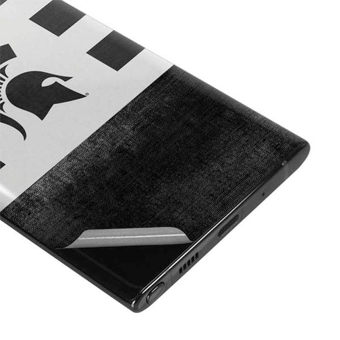Michigan State University Black and White Stripes Galaxy Note 10 Skin