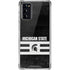 Michigan State University Black and White Stripes Galaxy Note20 5G Clear Case