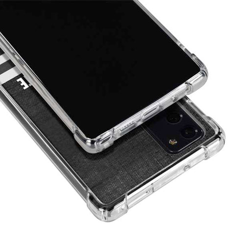Michigan State University Black and White Stripes Galaxy Note20 5G Clear Case