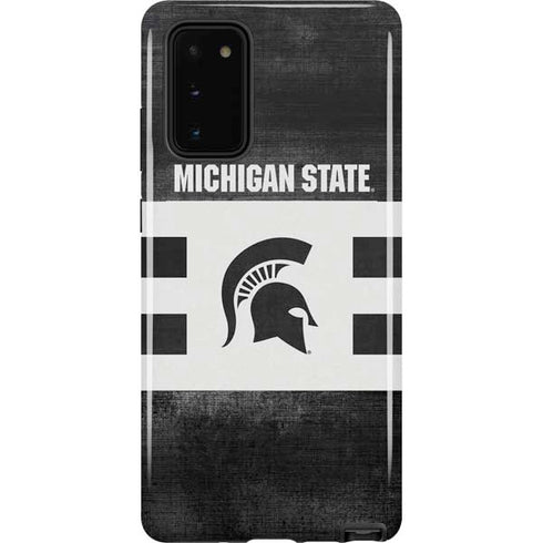 Michigan State University Black and White Stripes Galaxy Note20 5G Pro Case