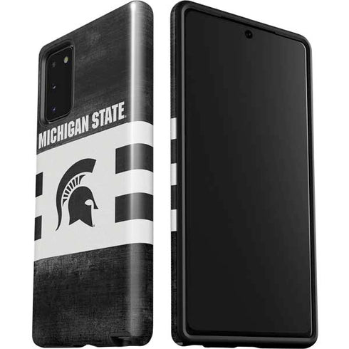 Michigan State University Black and White Stripes Galaxy Note20 5G Pro Case