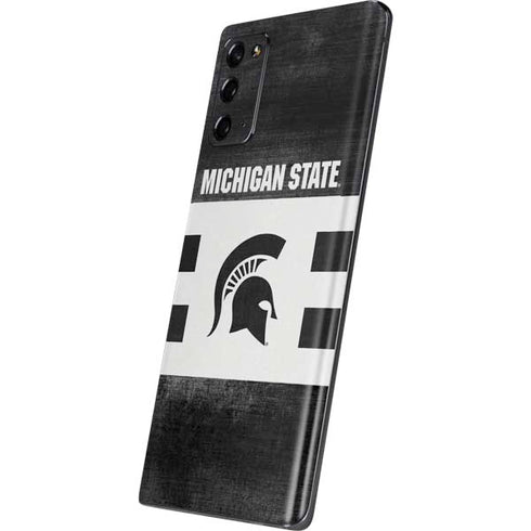 Michigan State University Black and White Stripes Galaxy Note20 5G Skin