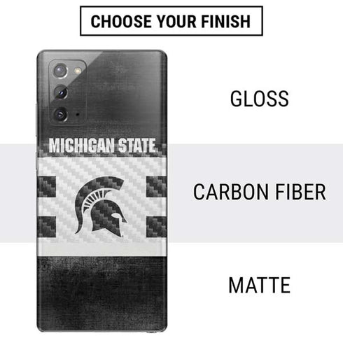 Michigan State University Black and White Stripes Galaxy Note20 5G Skin