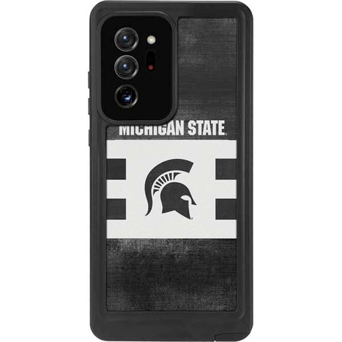 Michigan State University Black and White Stripes Galaxy Note20 Ultra 5G Waterproof Case
