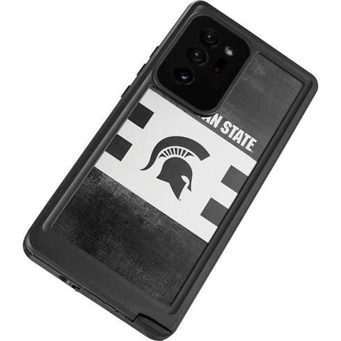Michigan State University Black and White Stripes Galaxy Note20 Ultra 5G Waterproof Case