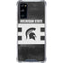 Michigan State University Black and White Stripes Galaxy S20 FE Clear Case