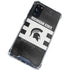 Michigan State University Black and White Stripes Galaxy S20 FE Clear Case