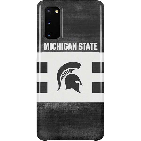 Michigan State University Black and White Stripes Galaxy S20 Lite Case