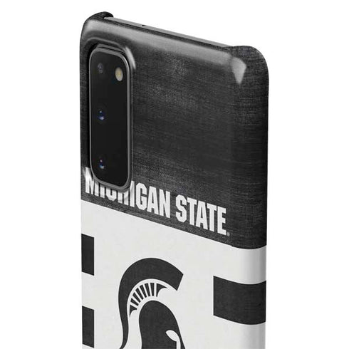 Michigan State University Black and White Stripes Galaxy S20 Lite Case
