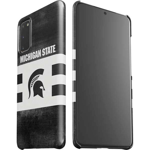 Michigan State University Black and White Stripes Galaxy S20 Lite Case