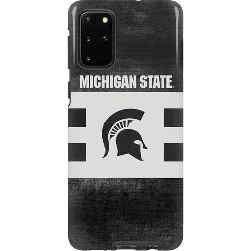 Michigan State University Black and White Stripes Galaxy S20 Plus Pro Case