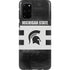 Michigan State University Black and White Stripes Galaxy S20 Plus Pro Case