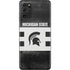 Michigan State University Black and White Stripes Galaxy S20 Plus Skin