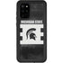 Michigan State University Black and White Stripes Galaxy S20 Plus Waterproof Case