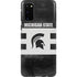 Michigan State University Black and White Stripes Galaxy S20 Pro Case