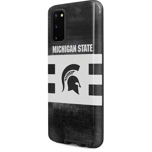 Michigan State University Black and White Stripes Galaxy S20 Pro Case
