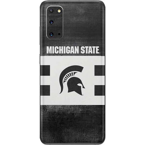 Michigan State University Black and White Stripes Galaxy S20 Skin