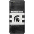 Michigan State University Black and White Stripes Galaxy S20 Skin