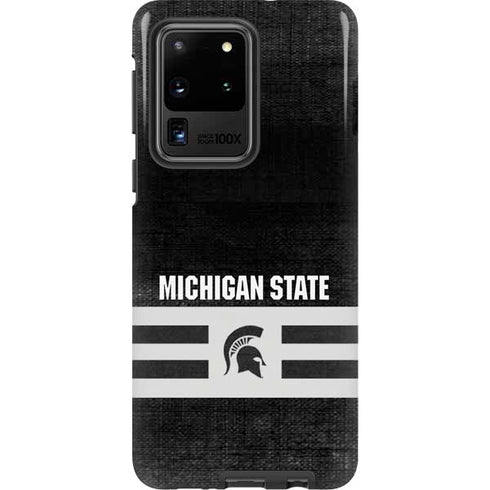 Michigan State University Black and White Stripes Galaxy S20 Ultra 5G Pro Case