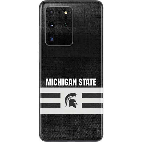 Michigan State University Black and White Stripes Galaxy S20 Ultra 5G Skin