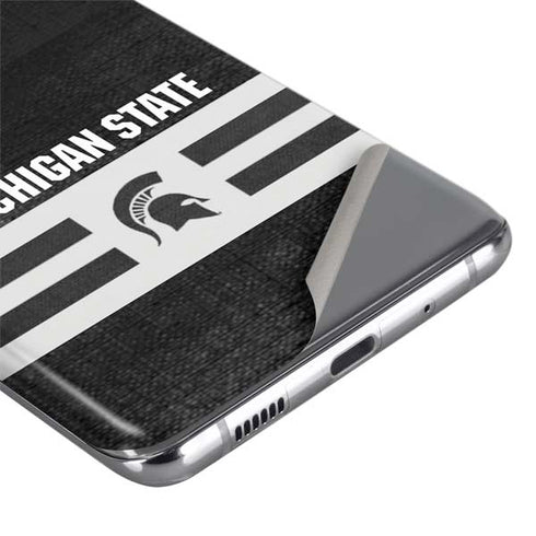 Michigan State University Black and White Stripes Galaxy S20 Ultra 5G Skin