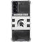 Michigan State University Black and White Stripes Galaxy S21 5G Clear Case