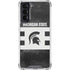 Michigan State University Black and White Stripes Galaxy S21 5G Clear Case
