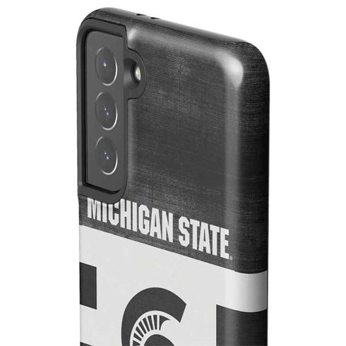 Michigan State University Black and White Stripes Galaxy S21 5G Pro Case
