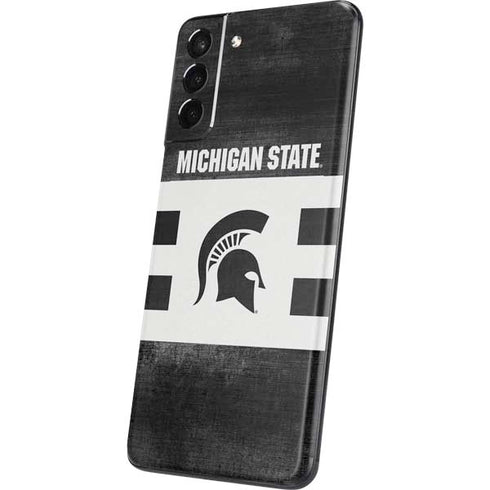 Michigan State University Black and White Stripes Galaxy S21 5G Skin