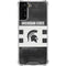 Michigan State University Black and White Stripes Galaxy S21 FE Clear Case