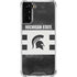 Michigan State University Black and White Stripes Galaxy S21 Plus 5G Clear Case