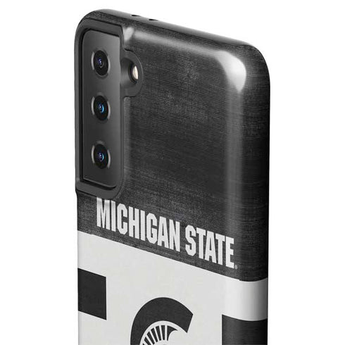 Michigan State University Black and White Stripes Galaxy S21 Plus 5G Pro Case