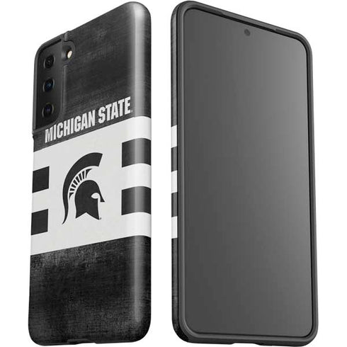 Michigan State University Black and White Stripes Galaxy S21 Plus 5G Pro Case