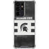 Michigan State University Black and White Stripes Galaxy S21 Ultra 5G Clear Case