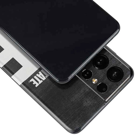 Michigan State University Black and White Stripes Galaxy S21 Ultra 5G Skin