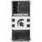 Michigan State University Black and White Stripes Galaxy S22 Clear Case