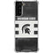 Michigan State University Black and White Stripes Galaxy S22 Plus Clear Case